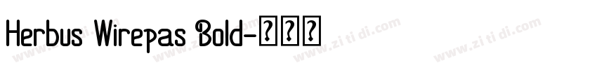 Herbus Wirepas Bold字体转换
